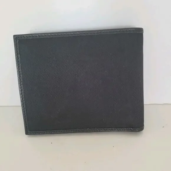 Hunting World Designer Olive Black Wallet Italian Canvas Leather Quality New